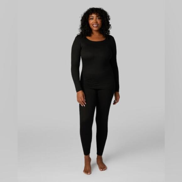 NEW 32° HEAT Cozy Heat Black Full Length High Rise Baselayer Leggings Tights XXL - Picture 6 of 8